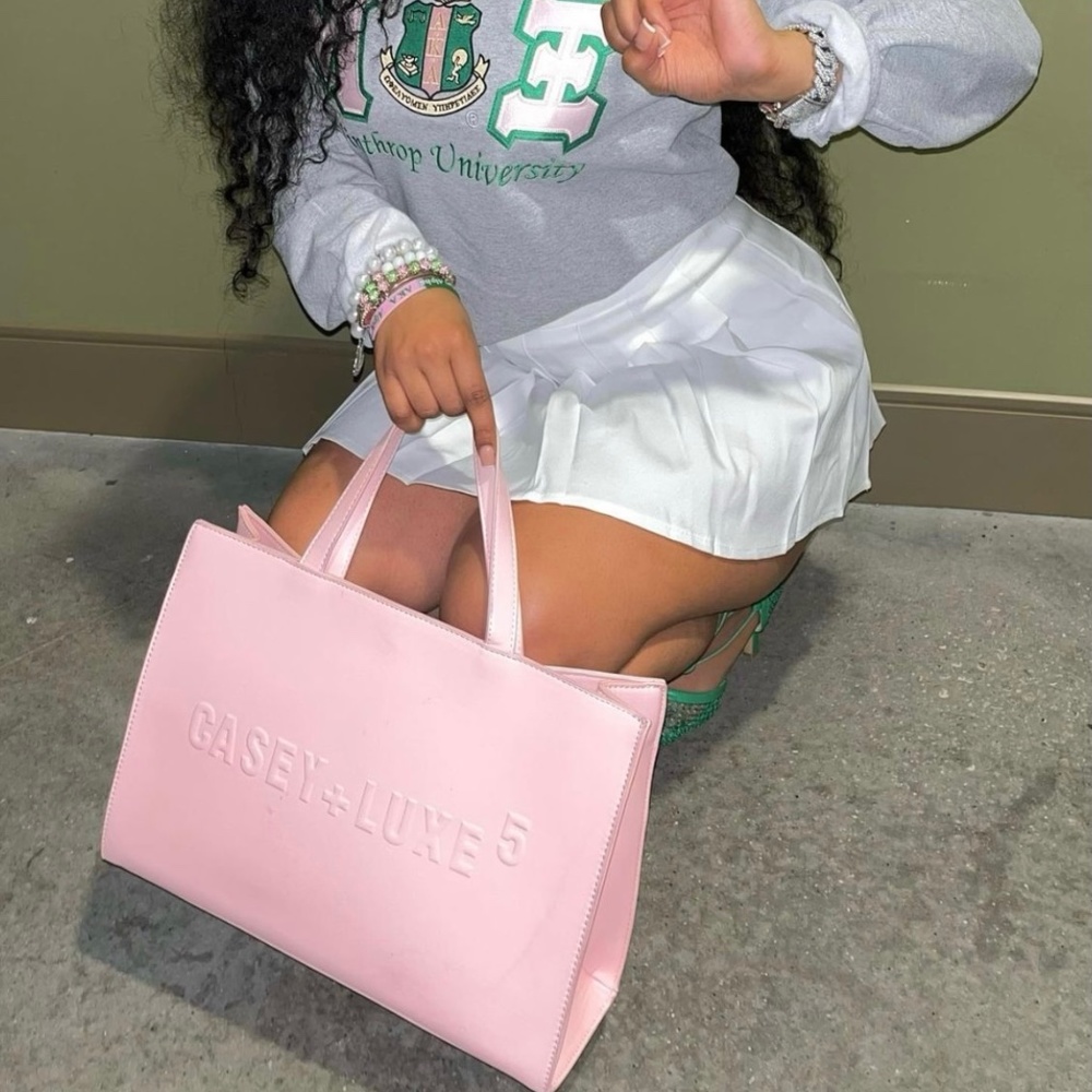COPY - Pink Vegan Leather Handbag
